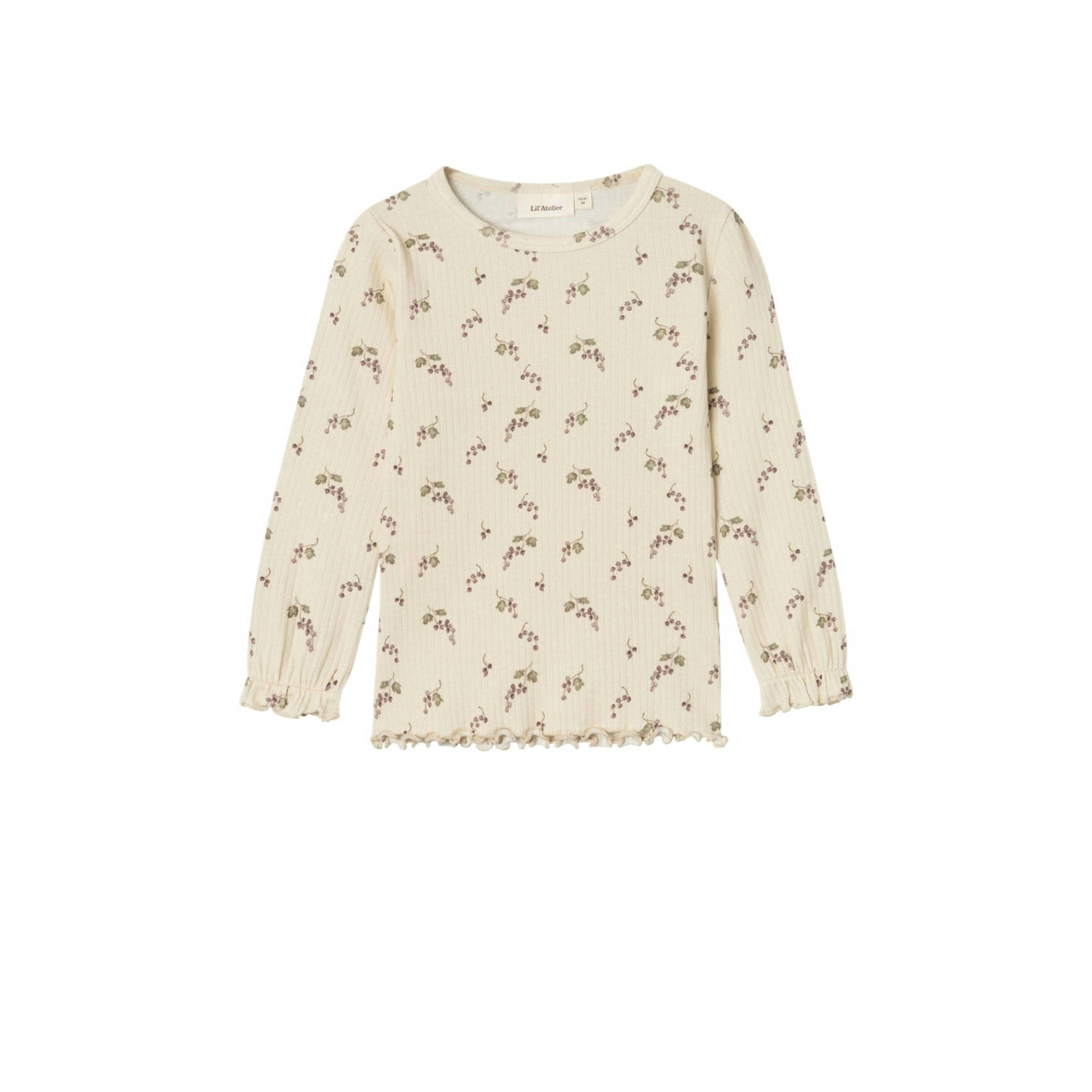 LIL' ATELIER Meisjes Tops & T-shirts Nmfgio Bim Ls Slim Top Lil Beige