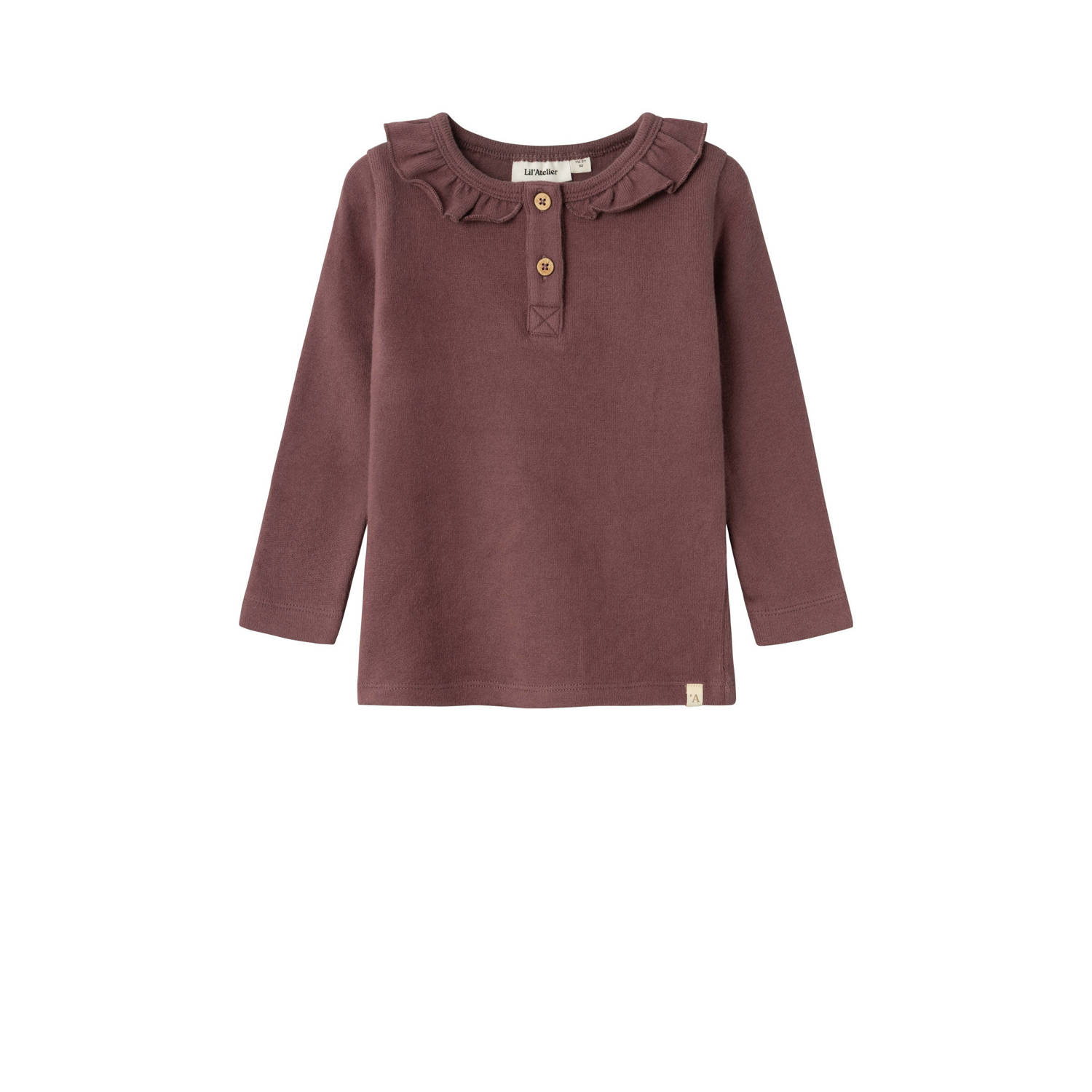 LIL' ATELIER Meisjes Tops & T-shirts Nmfthoro Hou Ls Slim Top Lil Aubergine