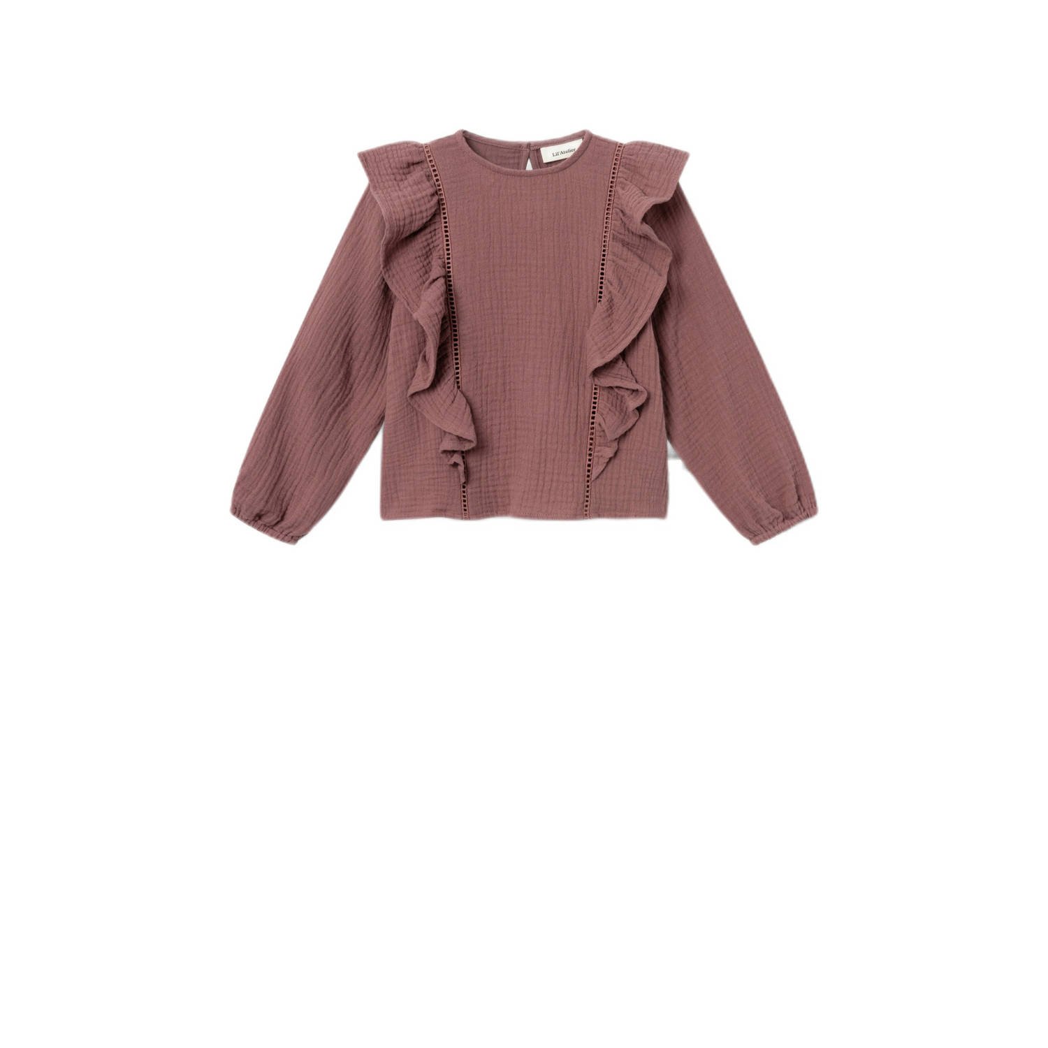 LIL' ATELIER Meisjes Blouses Nmfobina Ls Loose Shirt Lil Aubergine