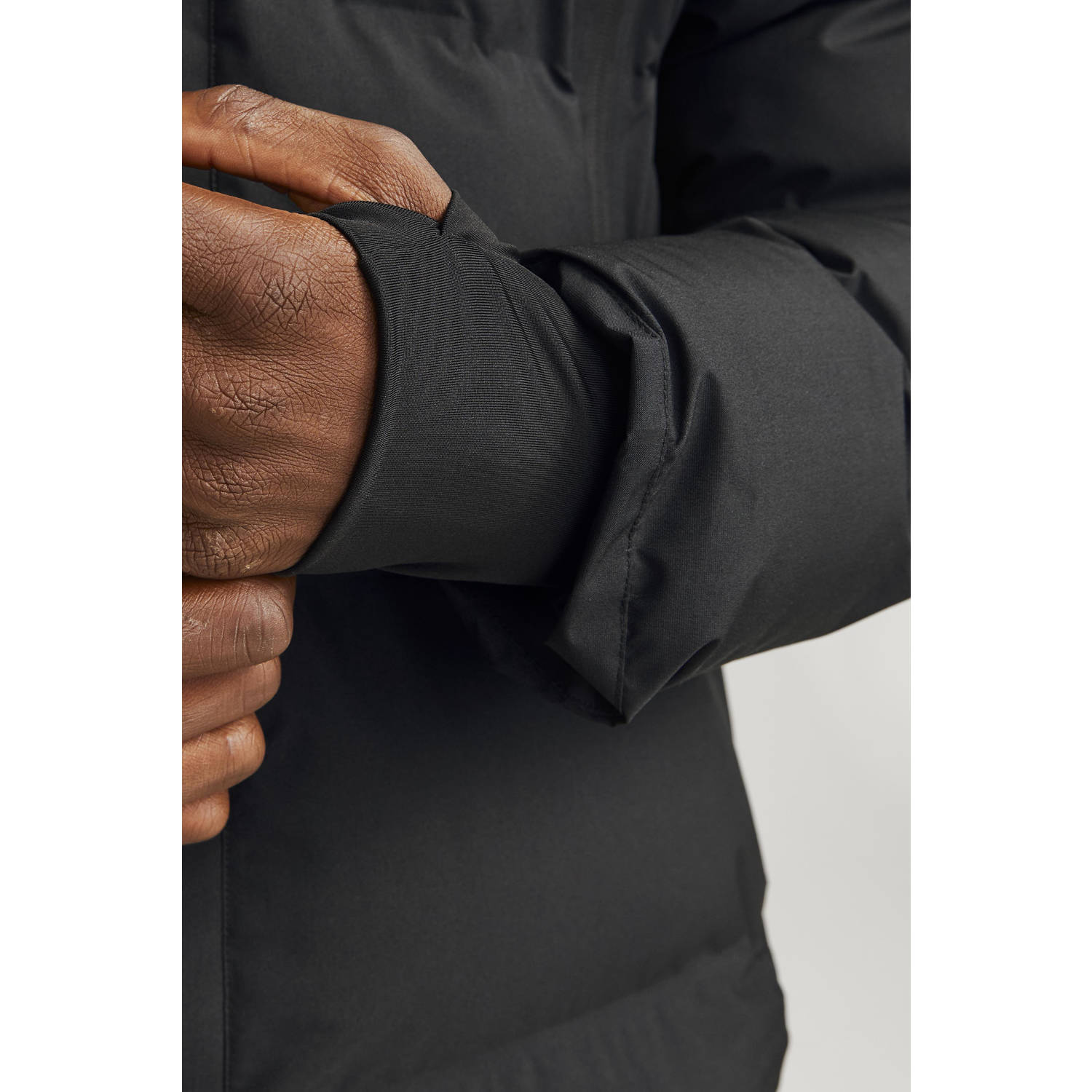 JACK & JONES CORE gewatteerde jas JCOALPHA zwart