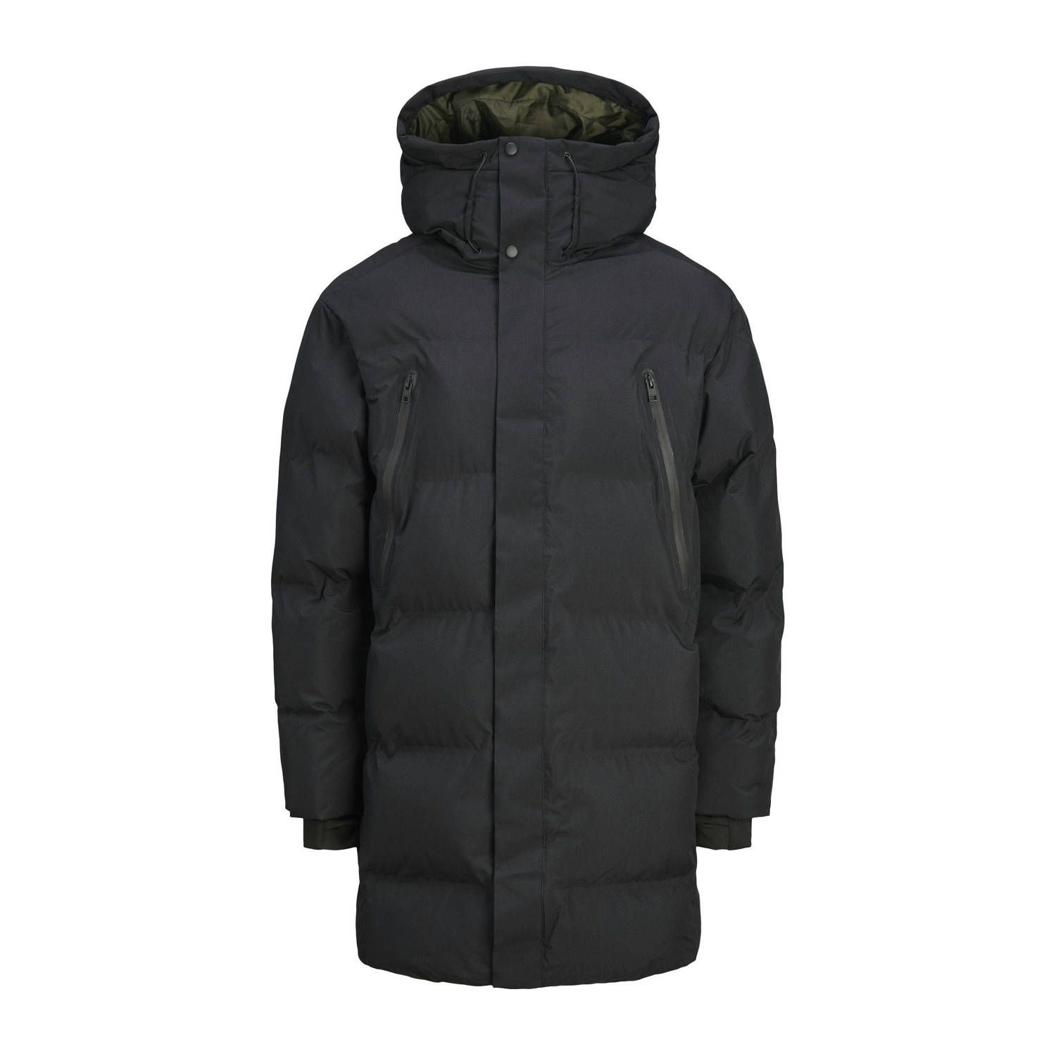 JACK & JONES CORE gewatteerde jas JCOALPHA zwart