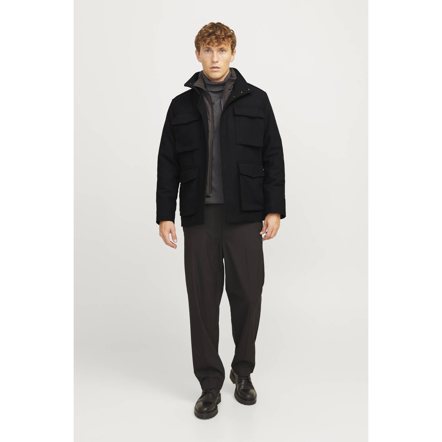 JACK & JONES PREMIUM jas JPRCCALEX met wol zwart