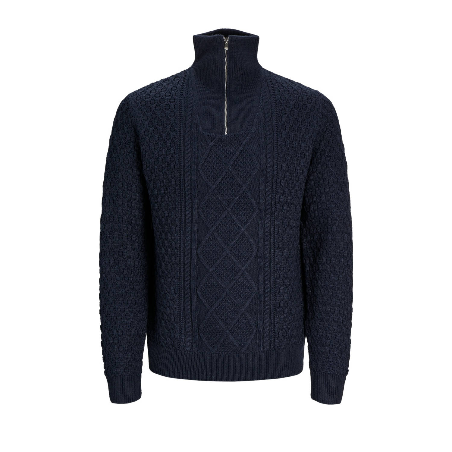JACK & JONES PREMIUM gebreide trui donkerblauw