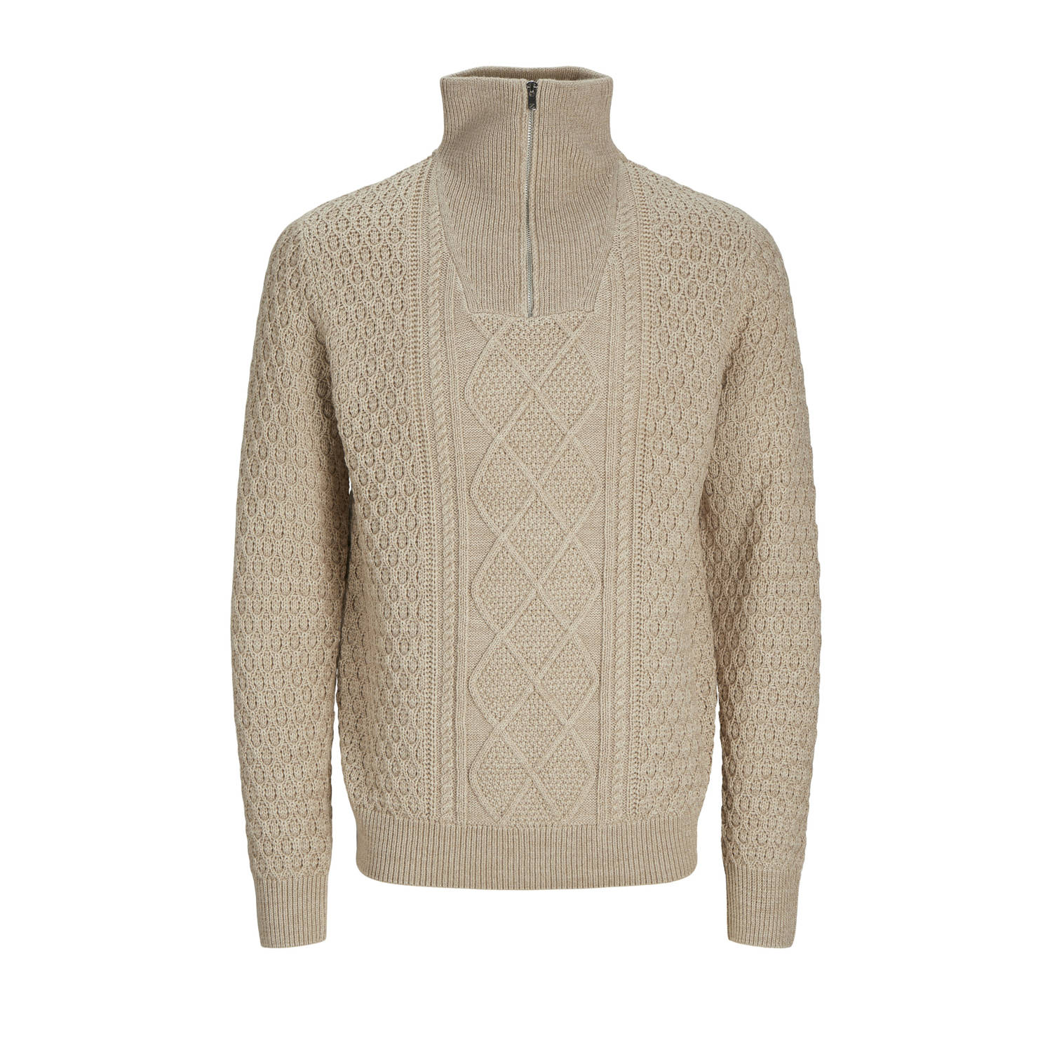 Jack & Jones Premium Gebreide pullover met korte ritssluiting model 'BLUNORTH'