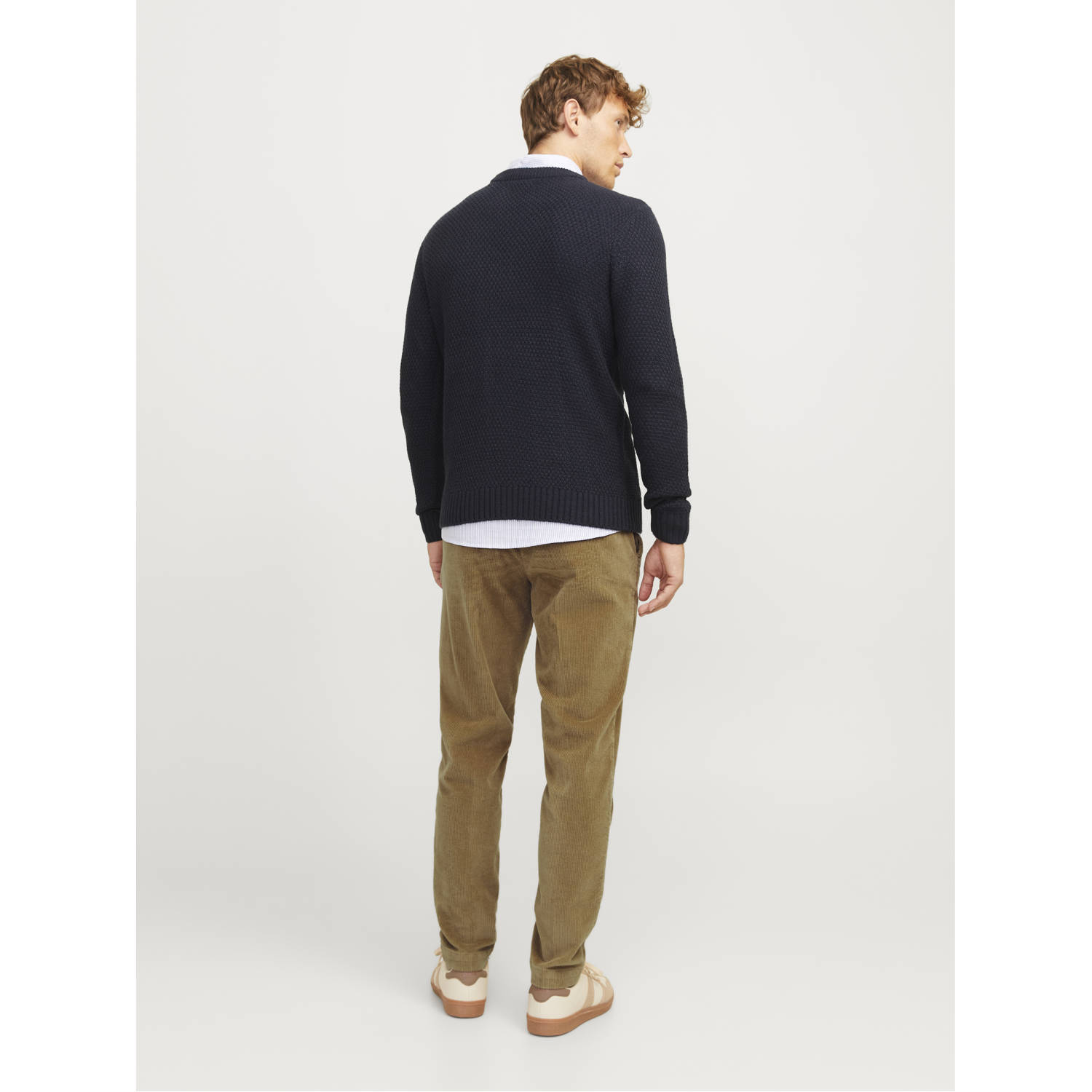 JACK & JONES PANTS STUDIO corduroy tapered fit chino JPSTACE bruin