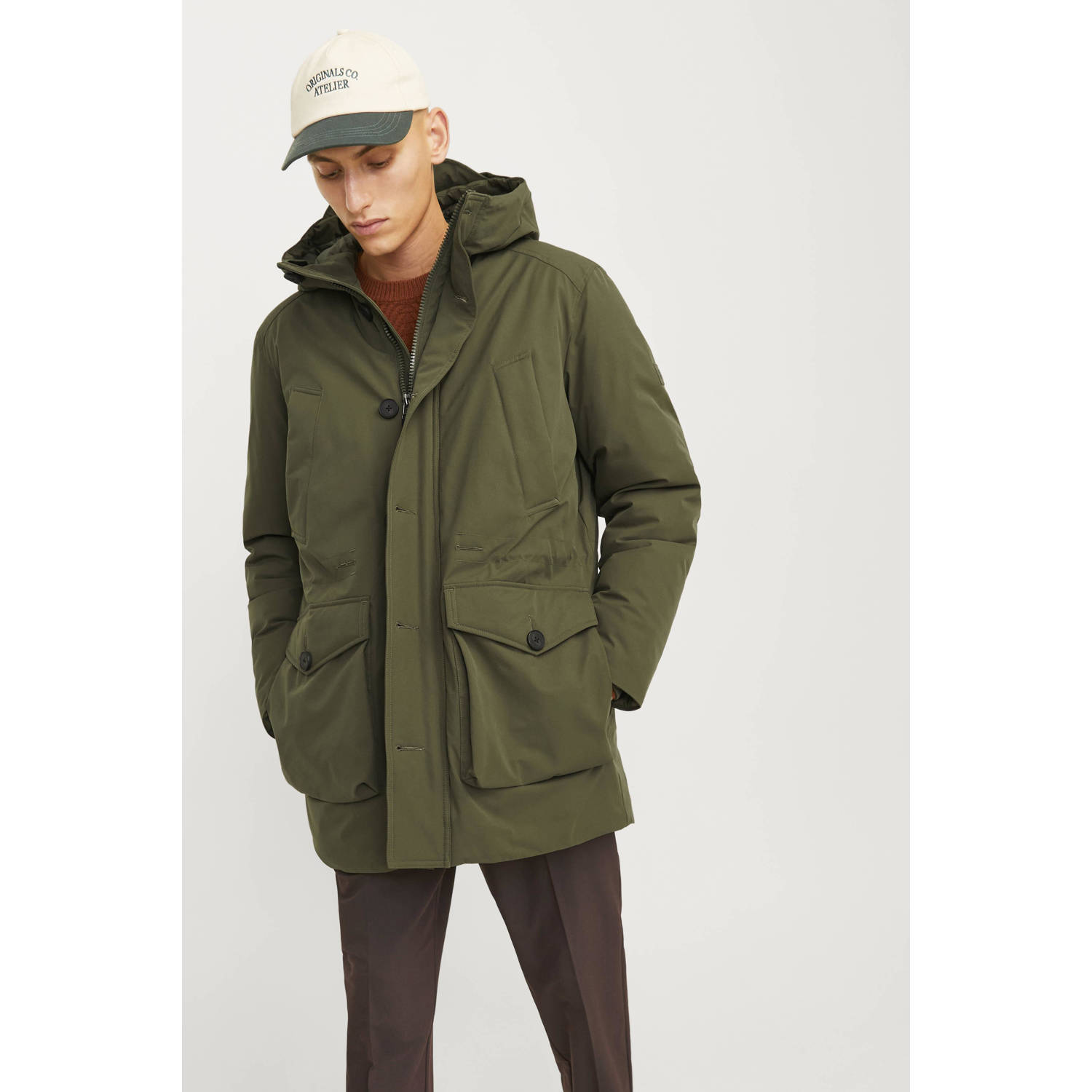 JACK & JONES PREMIUM gewatteerde jas JPRCCCITY groen