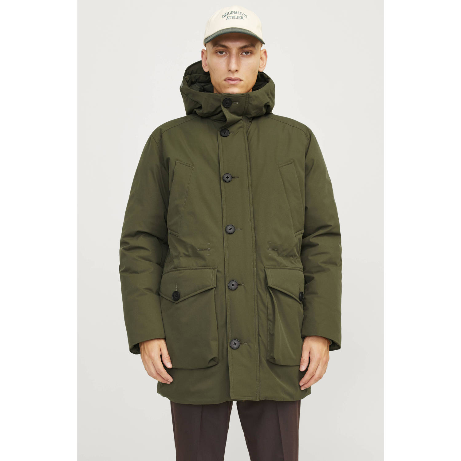 JACK & JONES PREMIUM gewatteerde jas JPRCCCITY groen