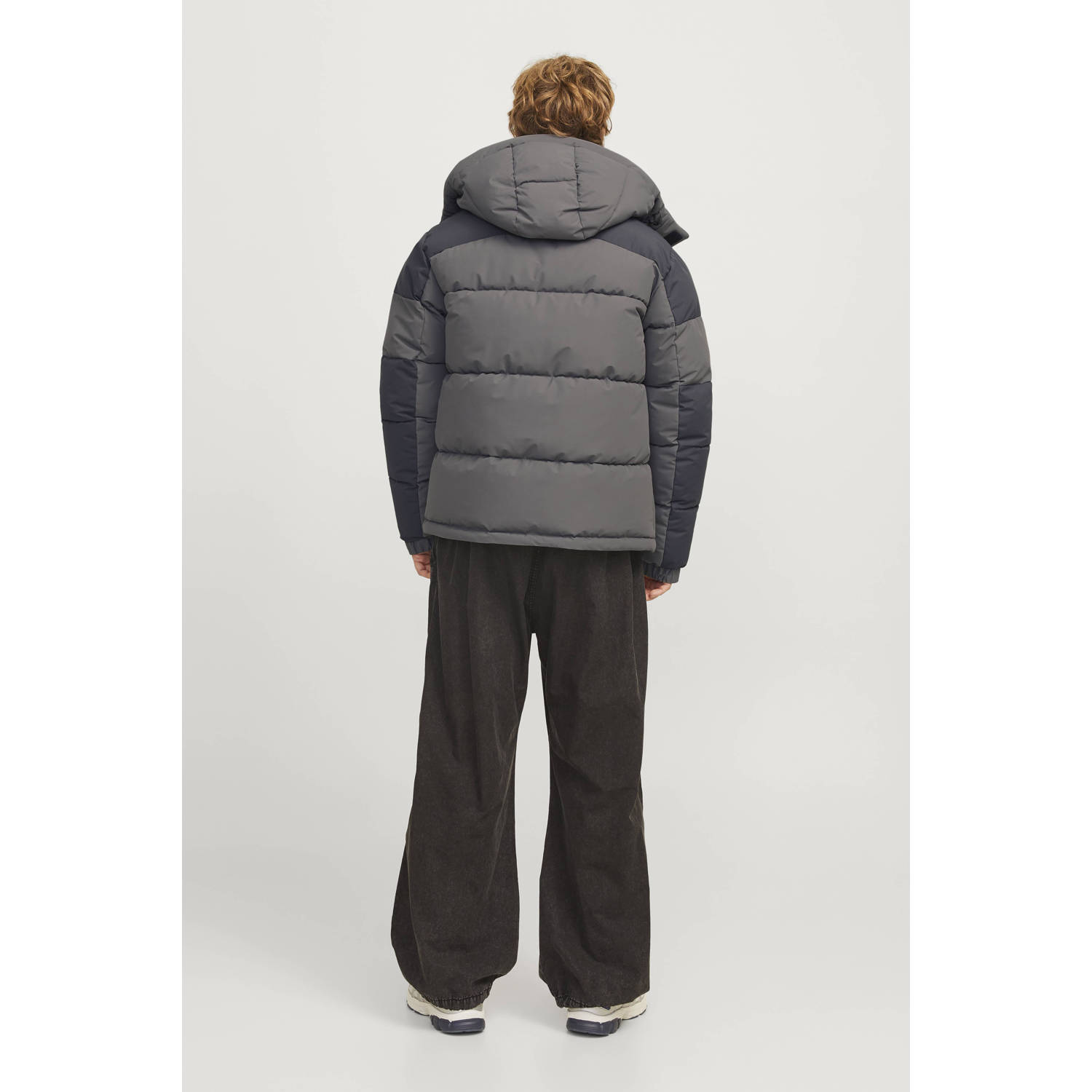 JACK & JONES CORE gewatteerde jas grijs