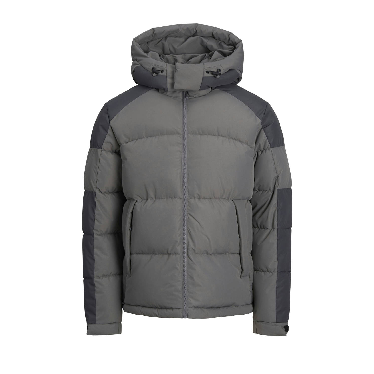 JACK & JONES CORE gewatteerde jas grijs