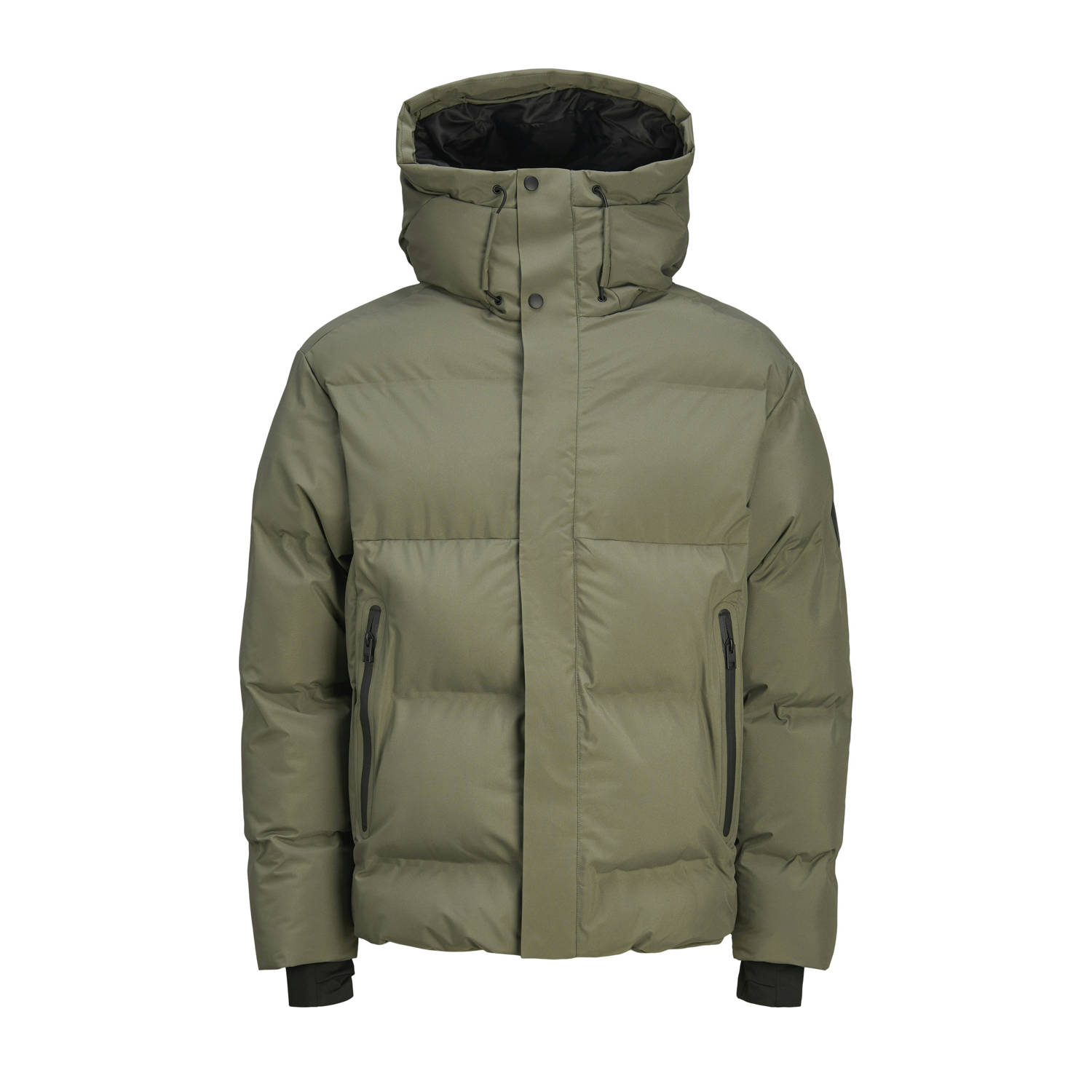 Jack & jones Heren Gewatteerde Jas met Capuchon Brown Heren