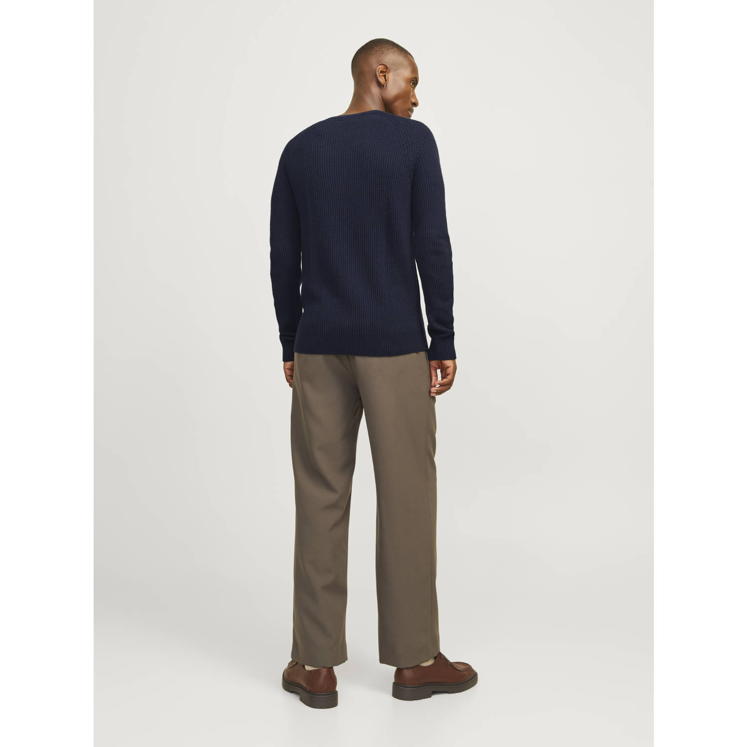JACK & JONES gebreide trui donkerblauw