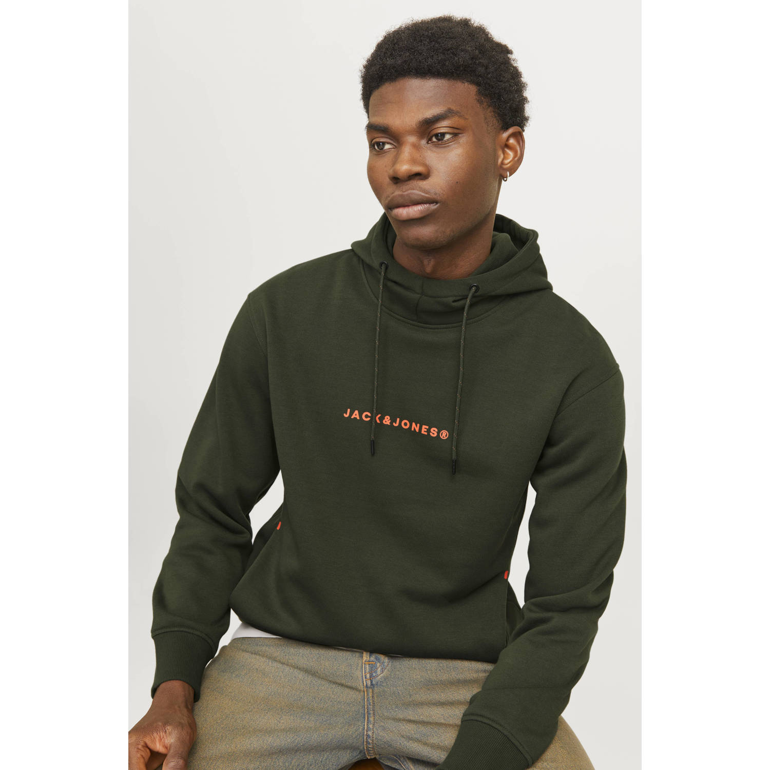 Jack & jones Tree Hoodie met zachte binnenvoering Green Heren