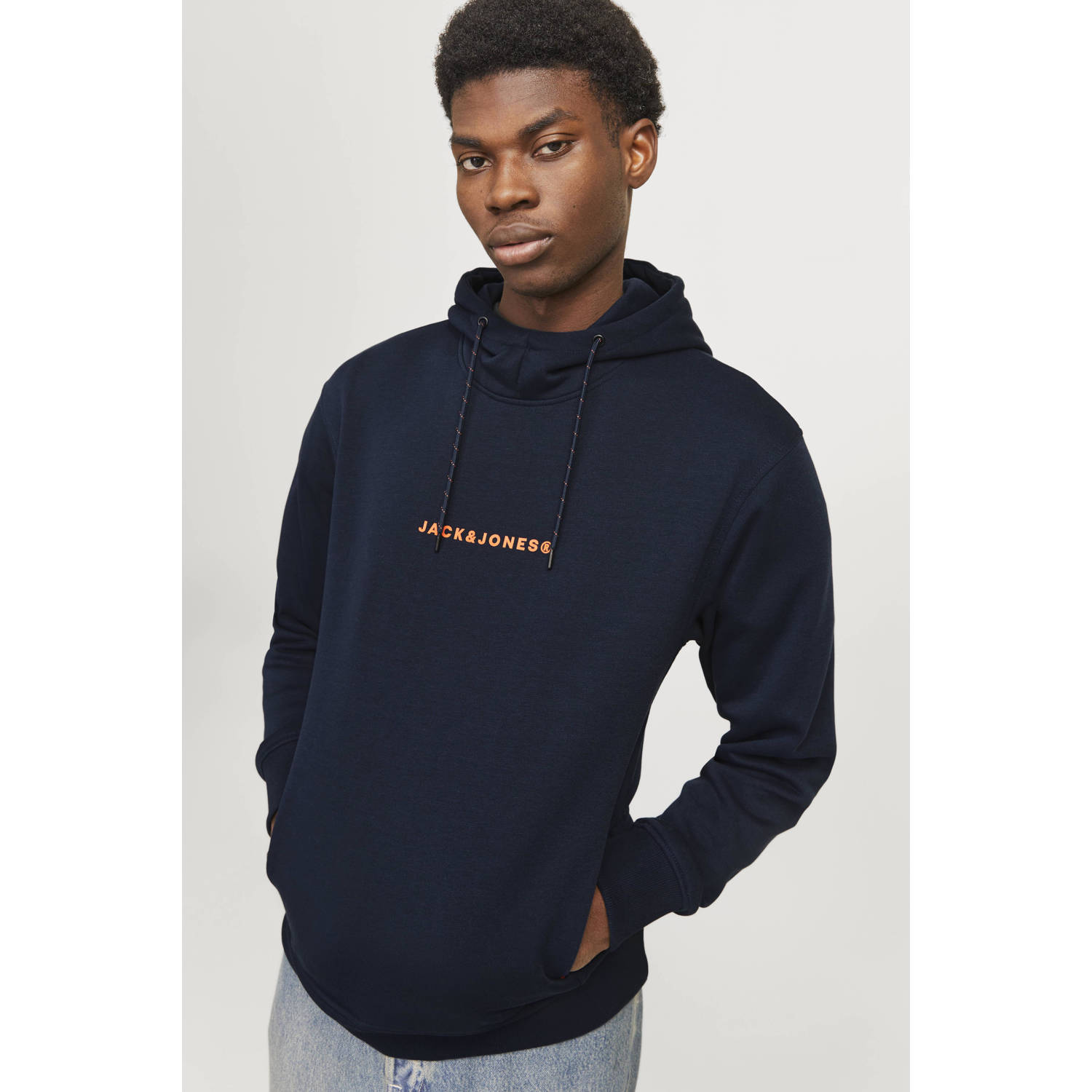 Jack & jones Tree Hoodie met zachte binnenvoering Blue Heren