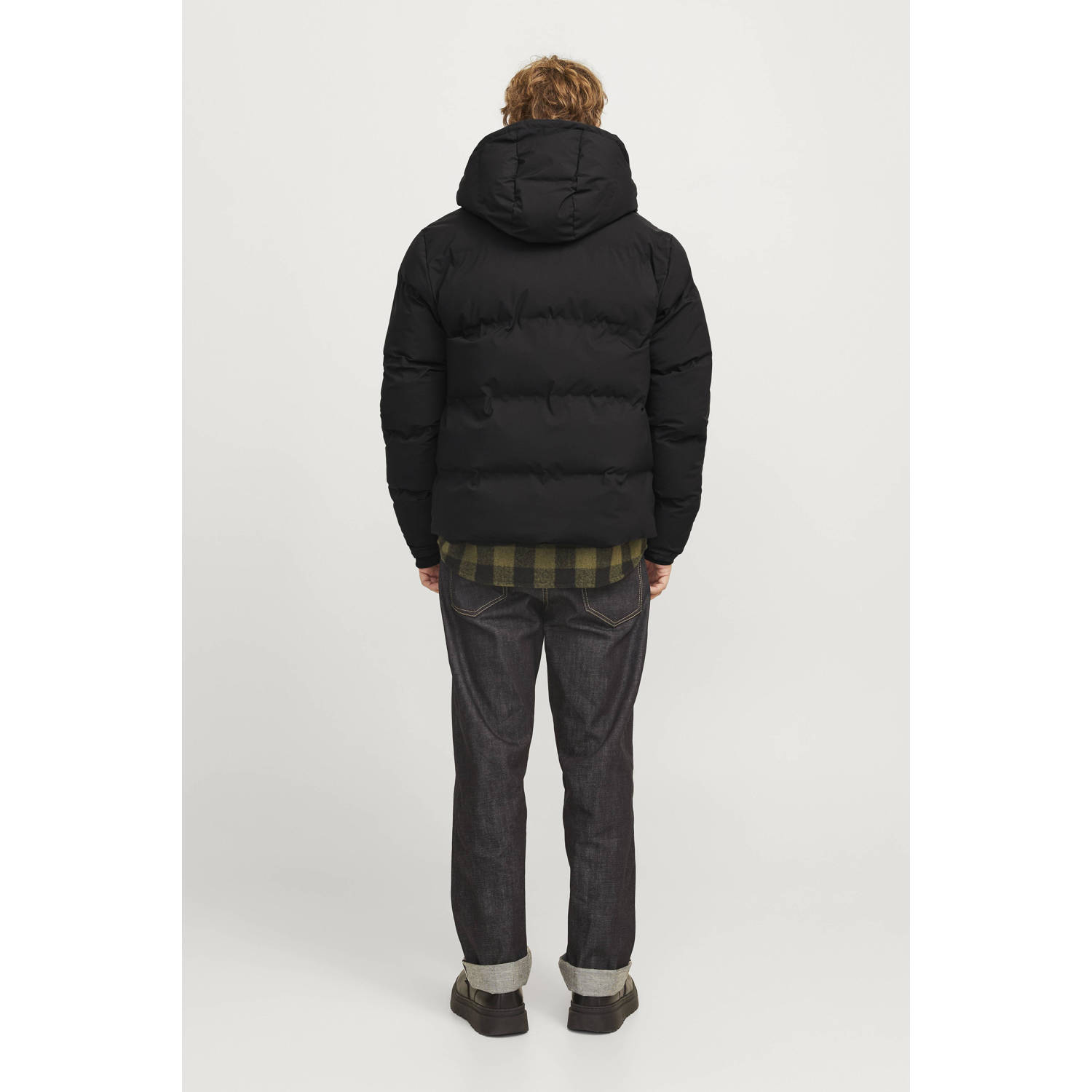 JACK & JONES gewatteerde jas JJPAYNE zwart