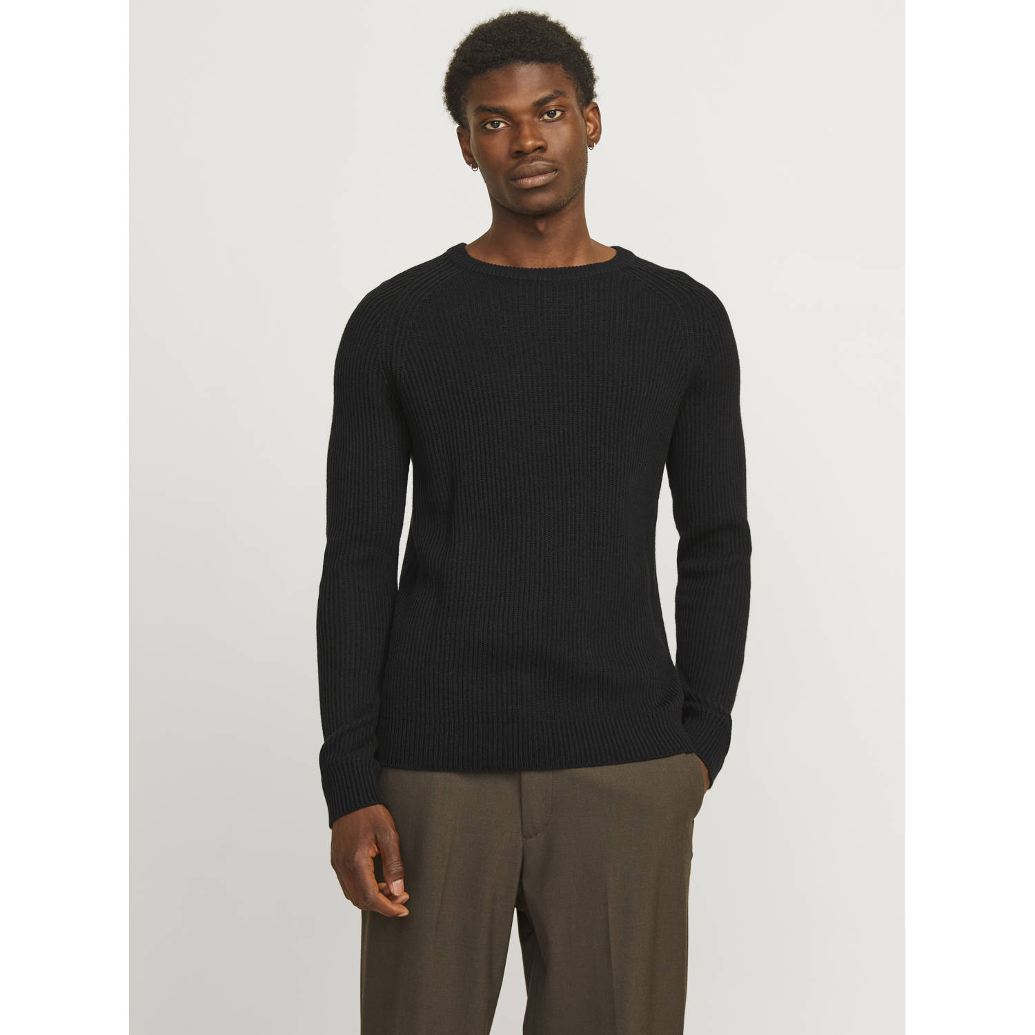 JACK & JONES gebreide trui zwart