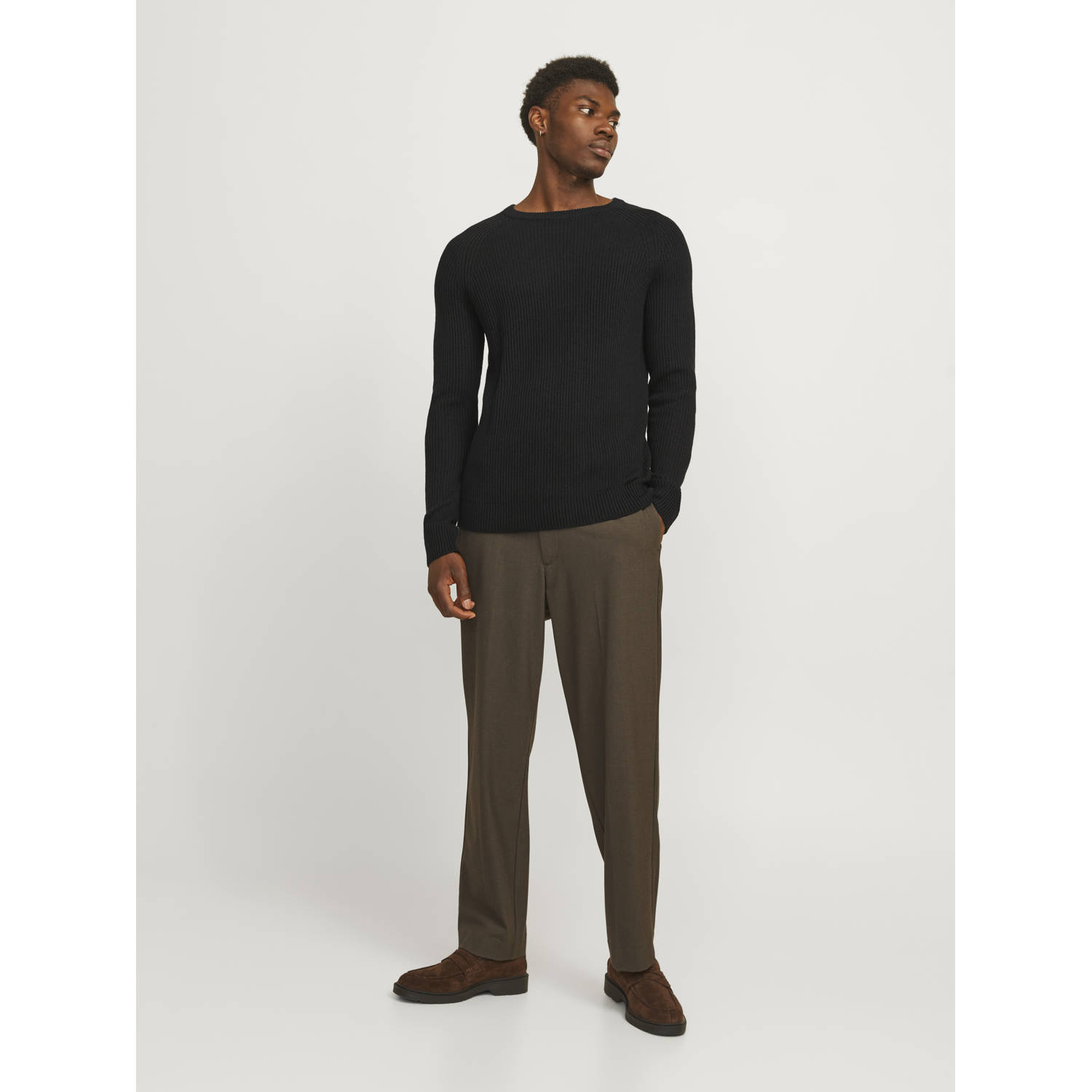 JACK & JONES gebreide trui zwart