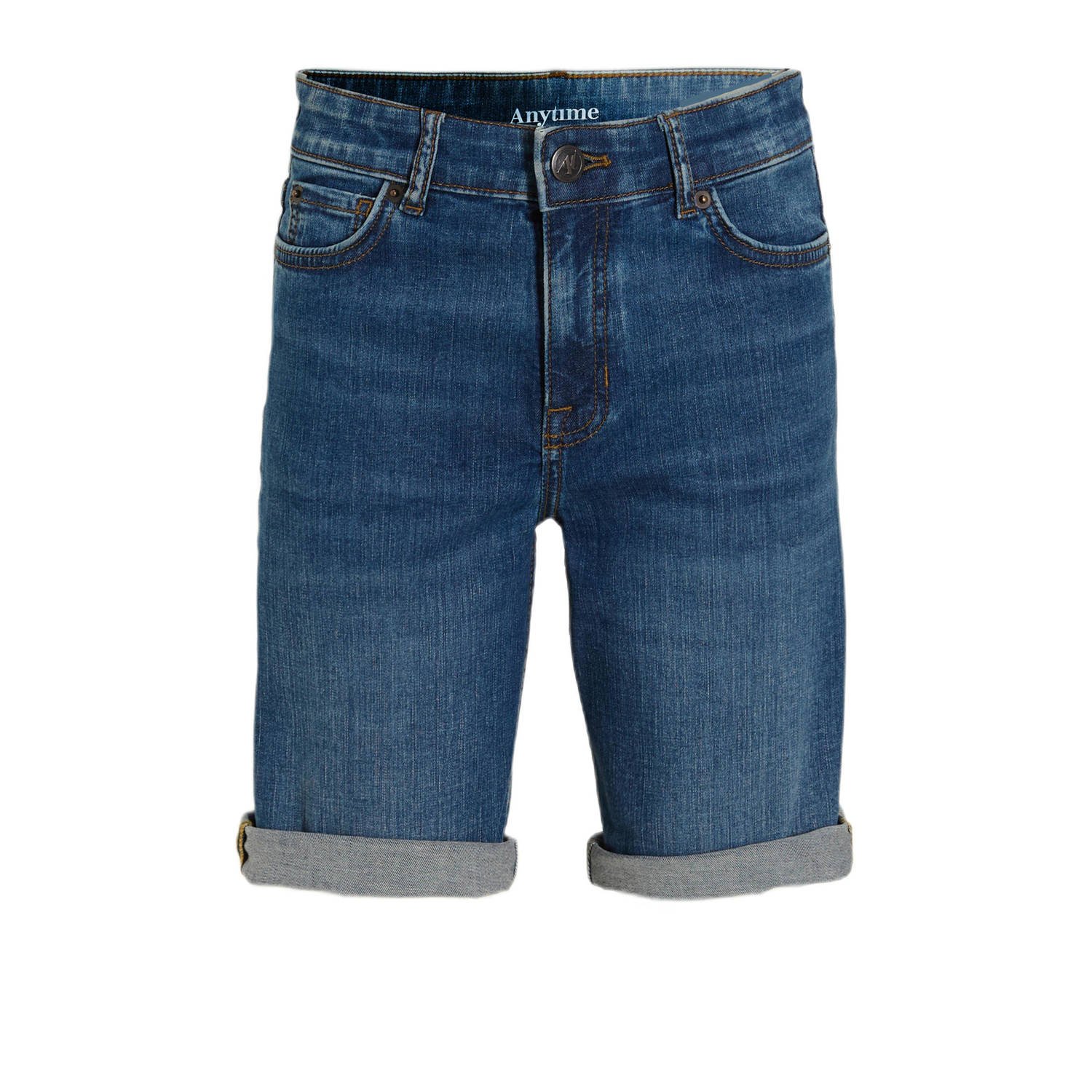 Anytime denim short blauw