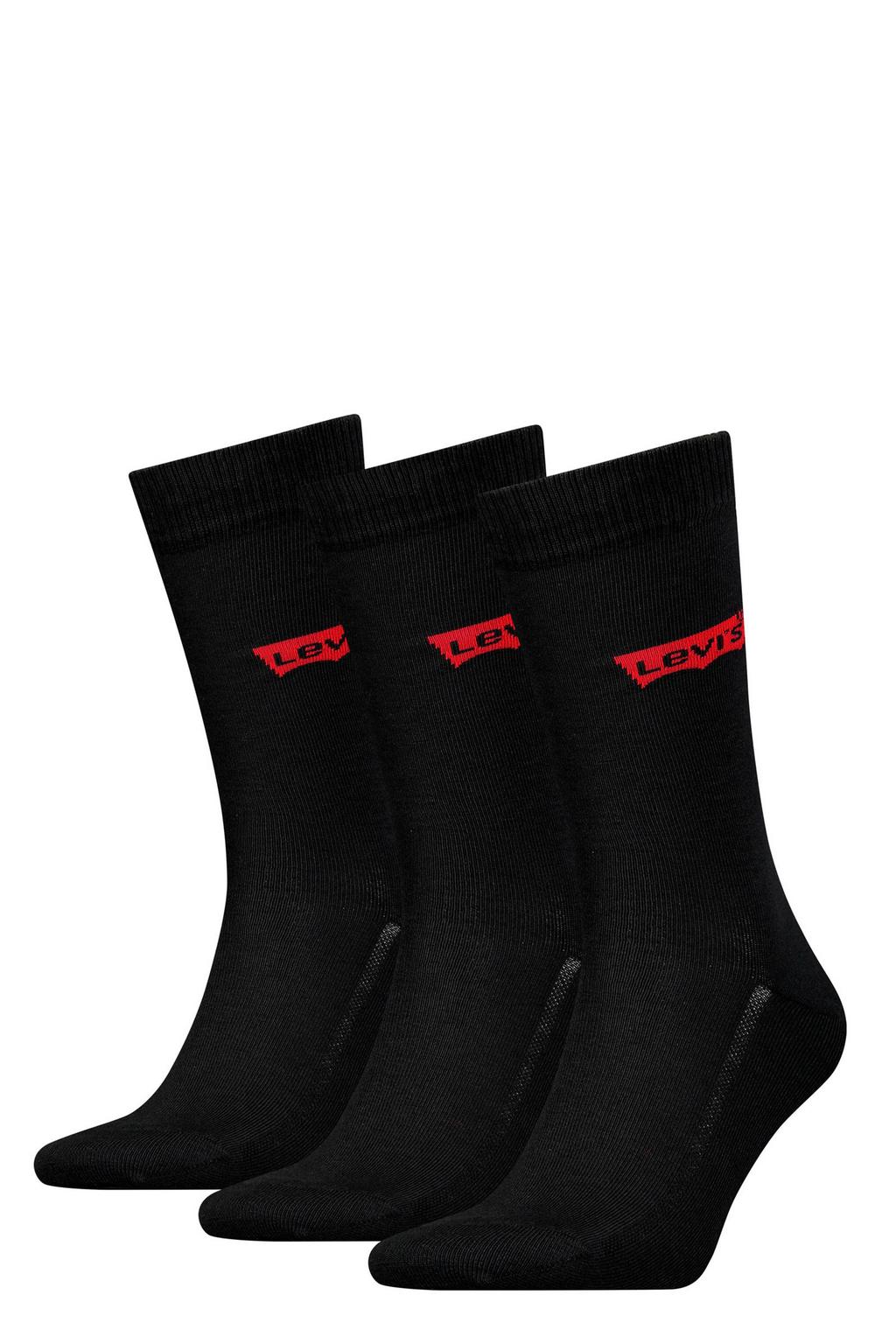 Levi's sokken met logo - zwart (set van 3)