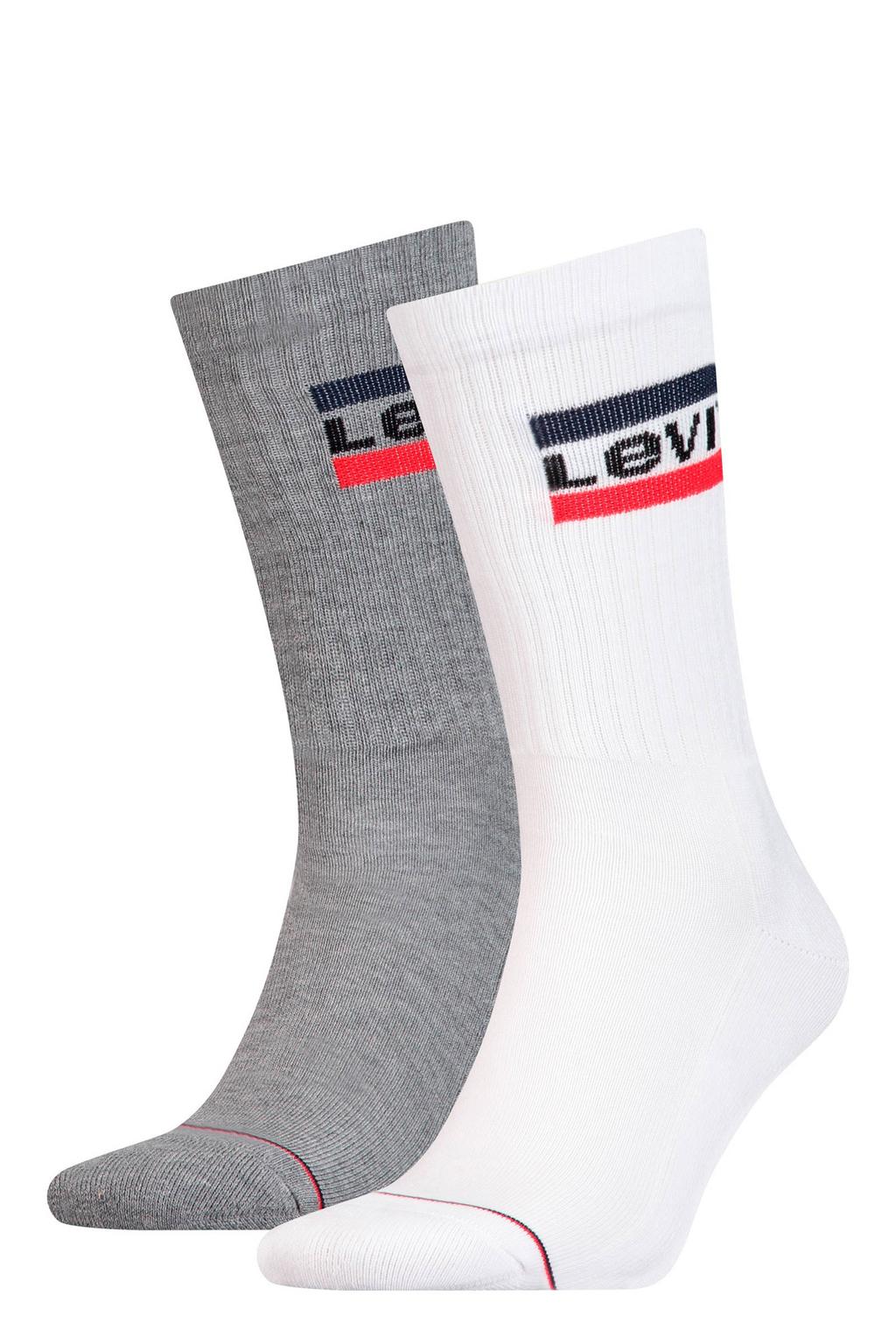Levi's sokken - grijs/wit (set van 2)