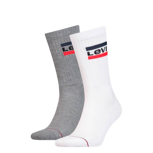Levi's sokken - set van 2 grijs/wit afbeelding