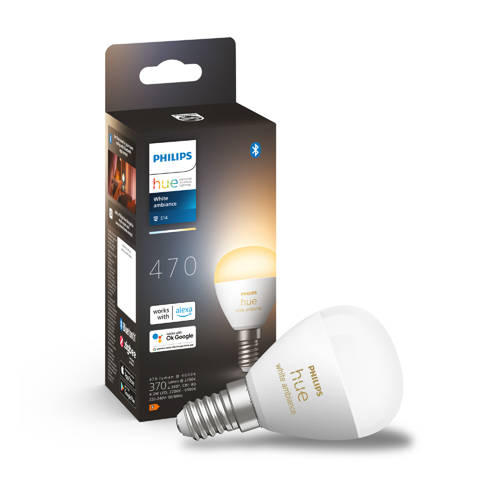 Philips Hue kogellamp - warm- tot koelwit licht - 1-pack - E14 afbeelding