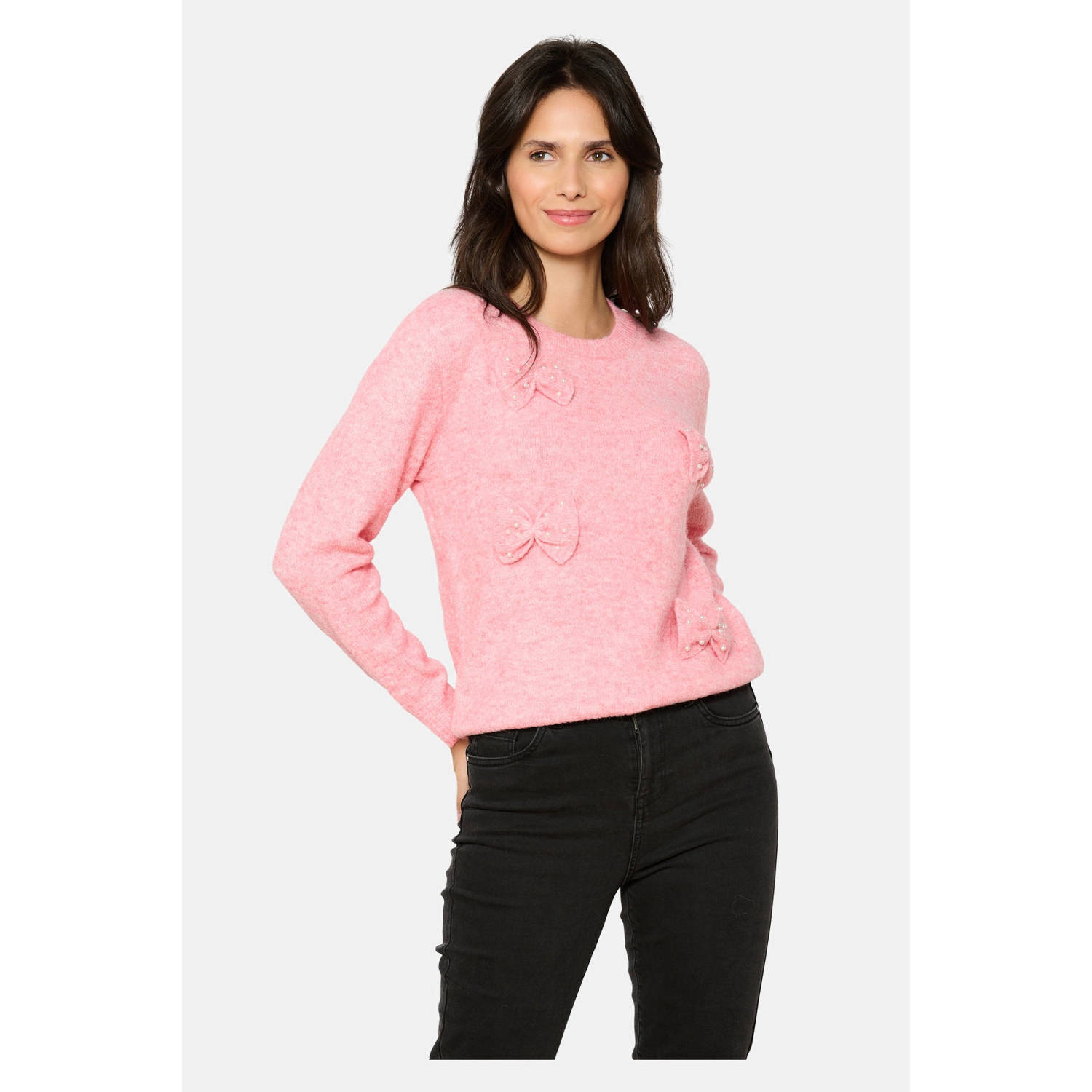 LOLALIZA gebreide trui roze