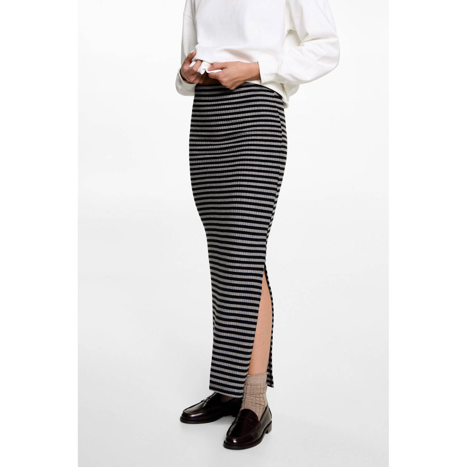 MANGO TEEN maxi rok grijs