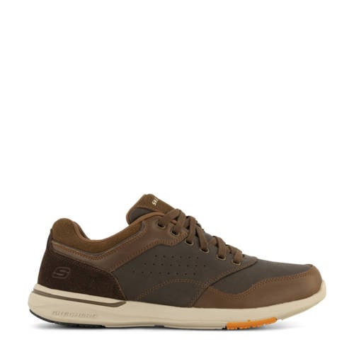 Skechers leren sneakers bruin afbeelding