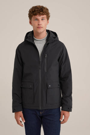  gewatteerde jas zwart