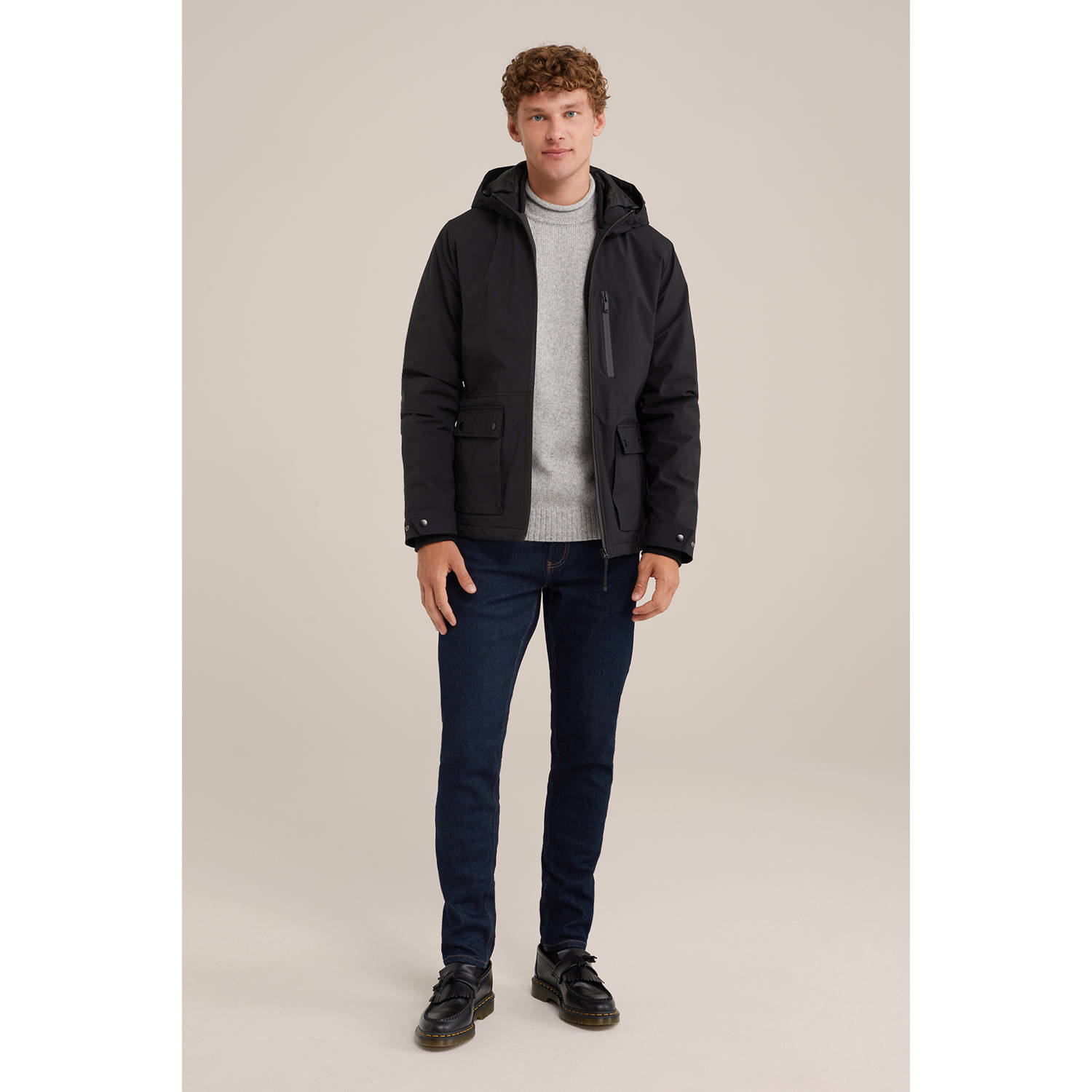 WE Fashion gewatteerde jas zwart