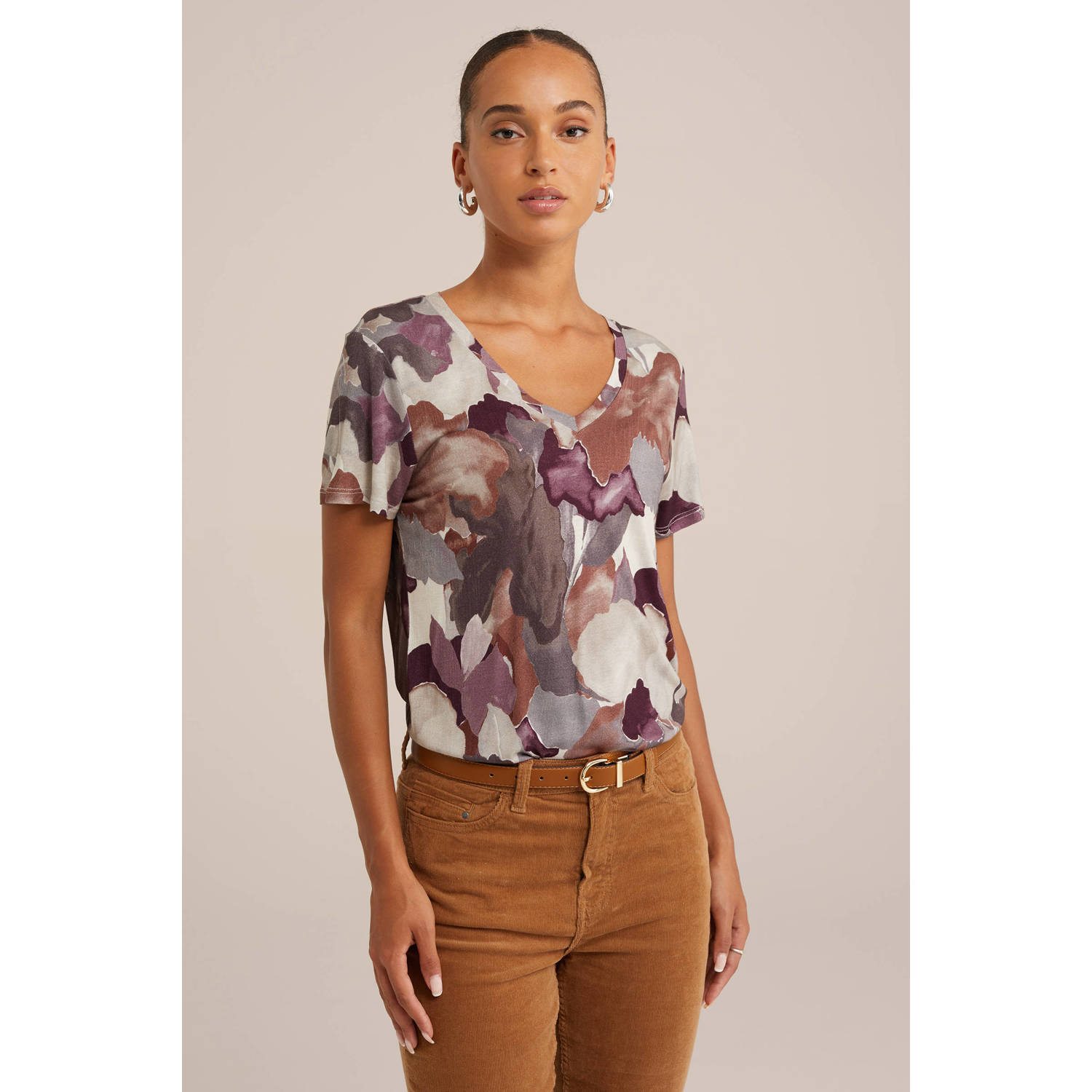 WE Fashion T-shirt met all over print multi