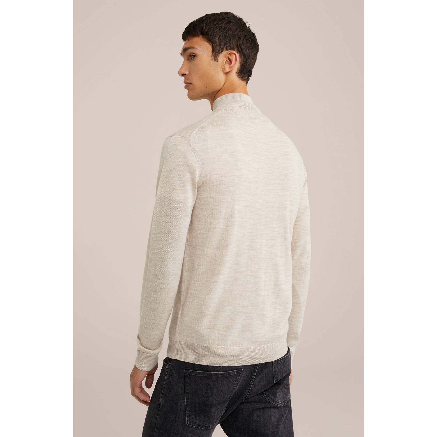 WE Fashion WE Fundamentals wol gebreide trui ecru