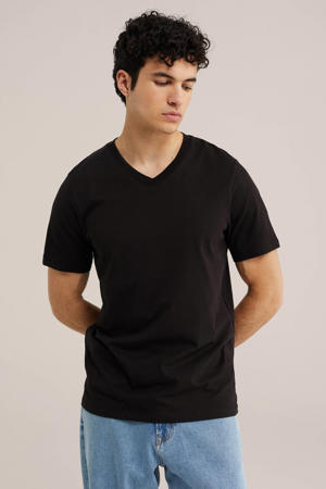 regular T-shirt zwart