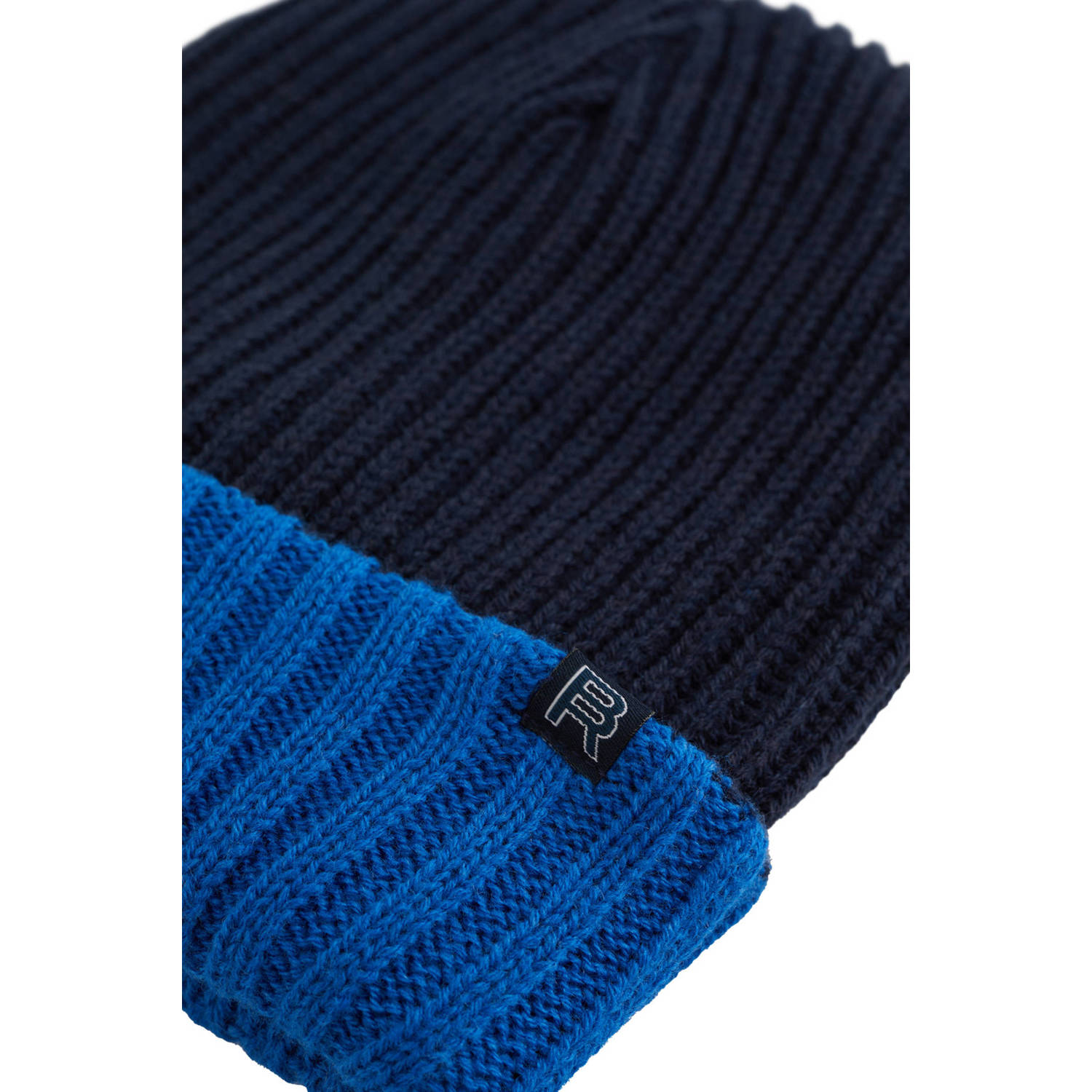WE Fashion Blue Ridge jongens muts donkerblauw blauw