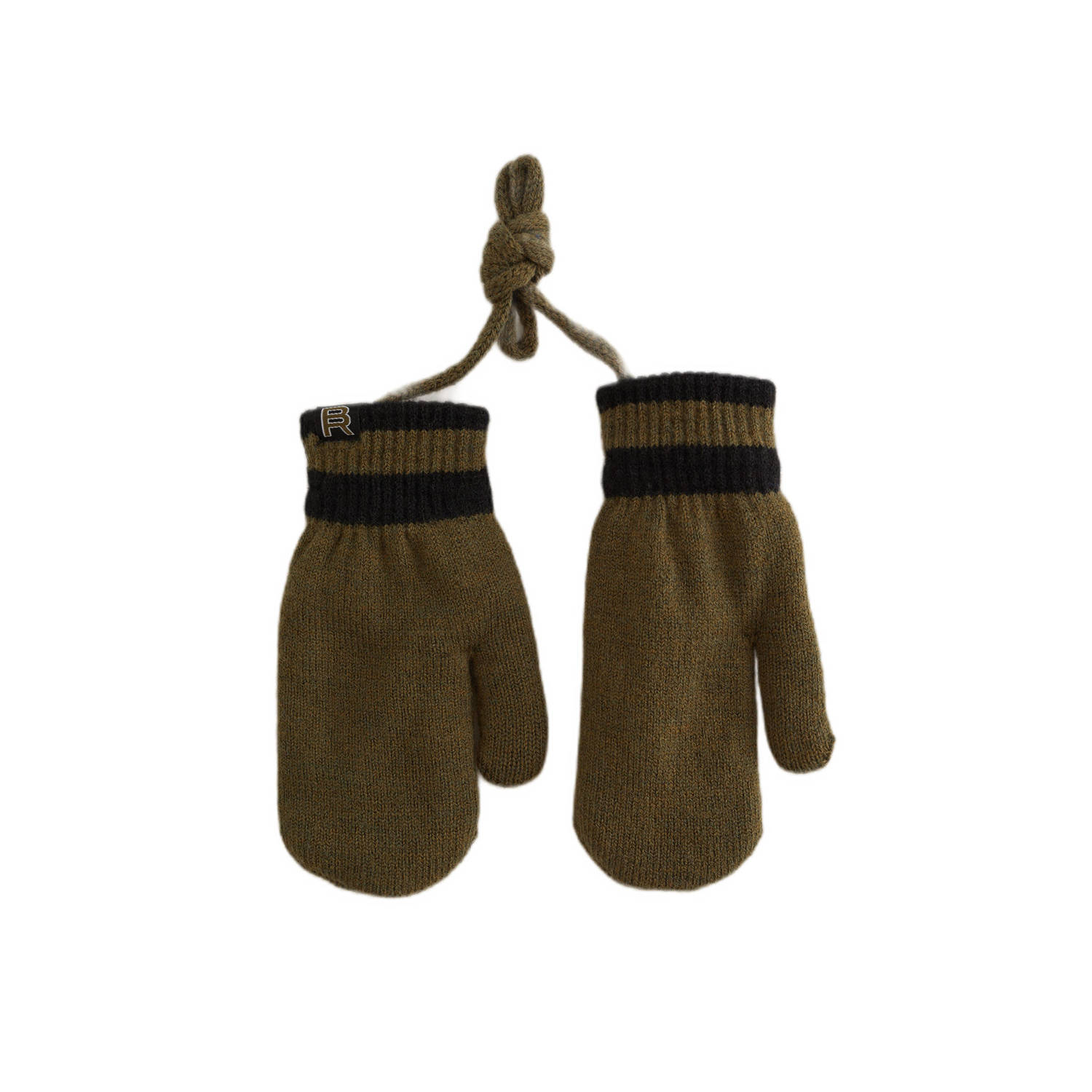 WE Fashion Blue Ridge handschoenen want olijfgroen zwart