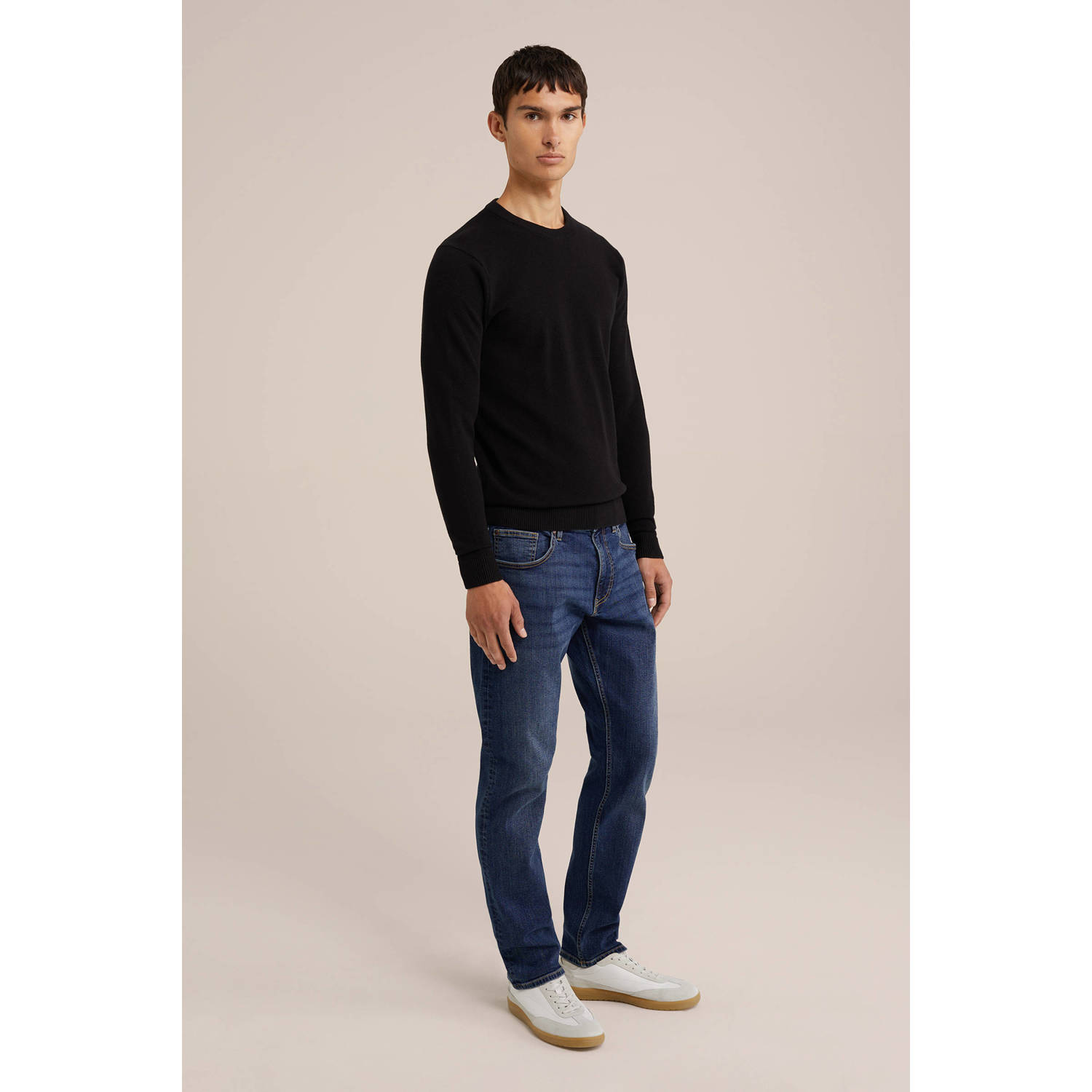 WE Fashion gebreide trui zwart