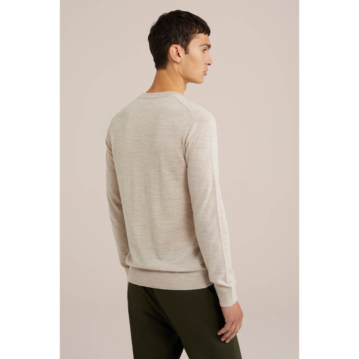 WE Fashion WE Fundamentals wol gebreide trui beige