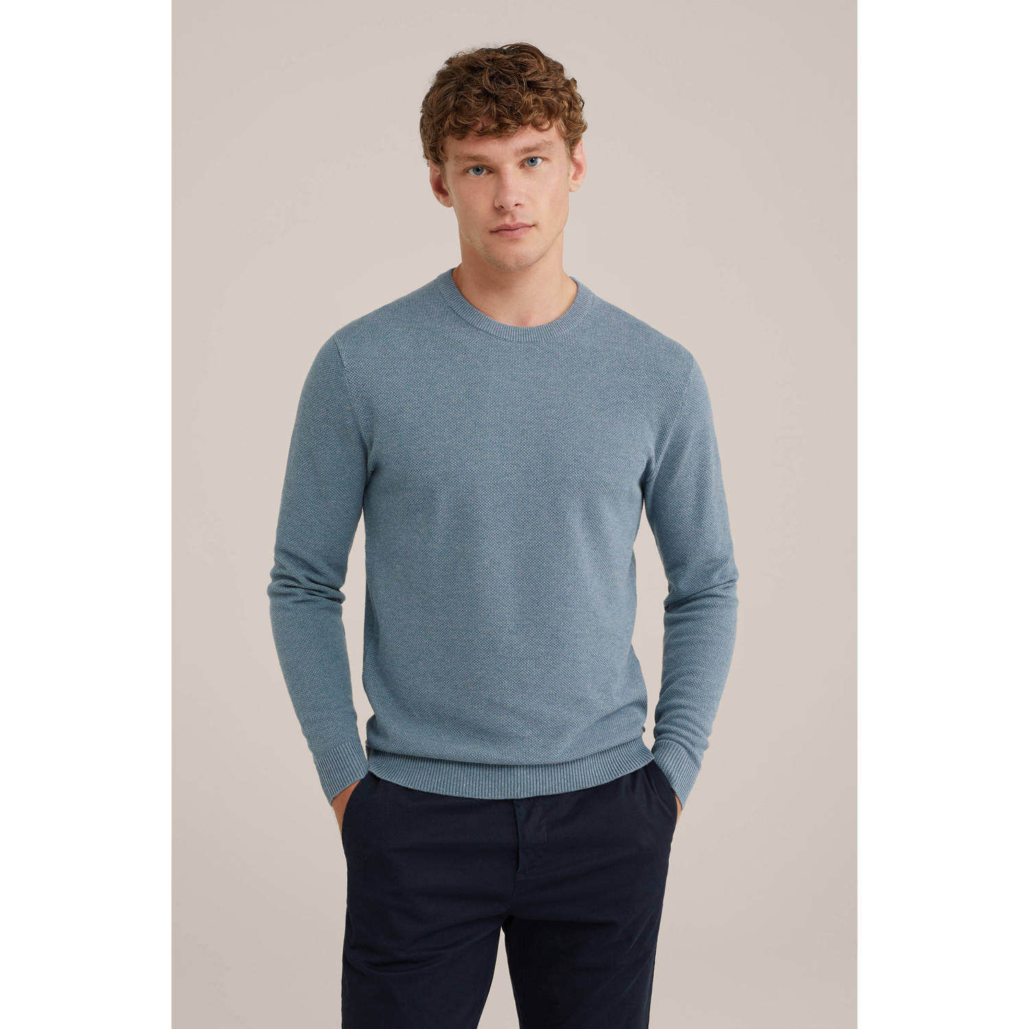WE Fashion gebreide trui blauw