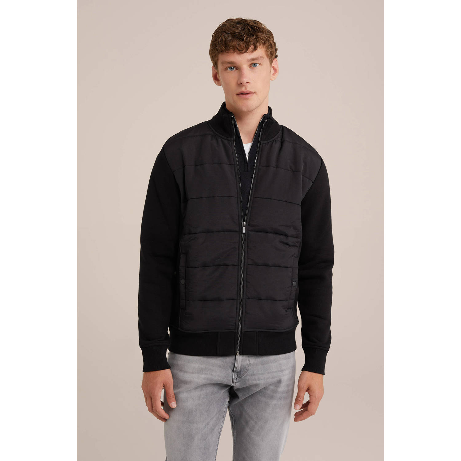 WE Fashion sweatvest zwart