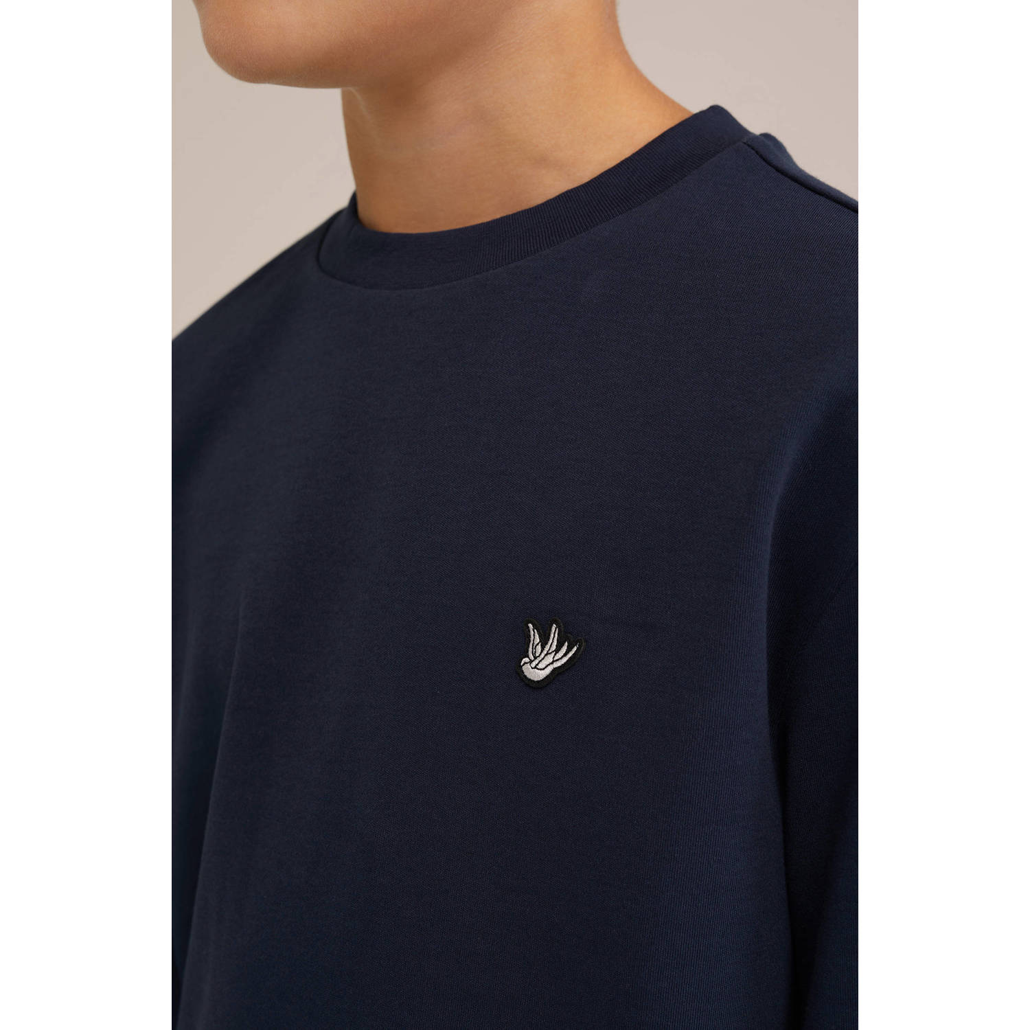 WE Fashion Longsleeve donkerblauw
