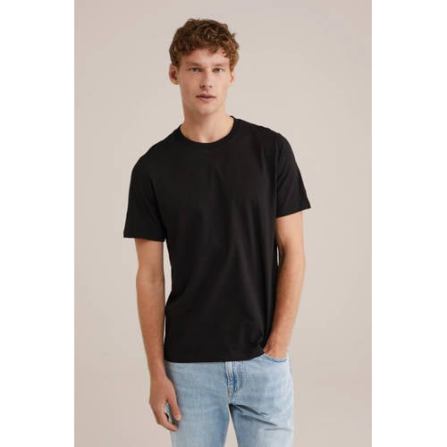WE Fashion regular T-shirt zwart afbeelding