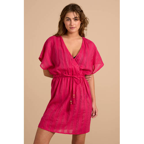 BEACHWAVE strandtuniek met lurex fuchsia afbeelding