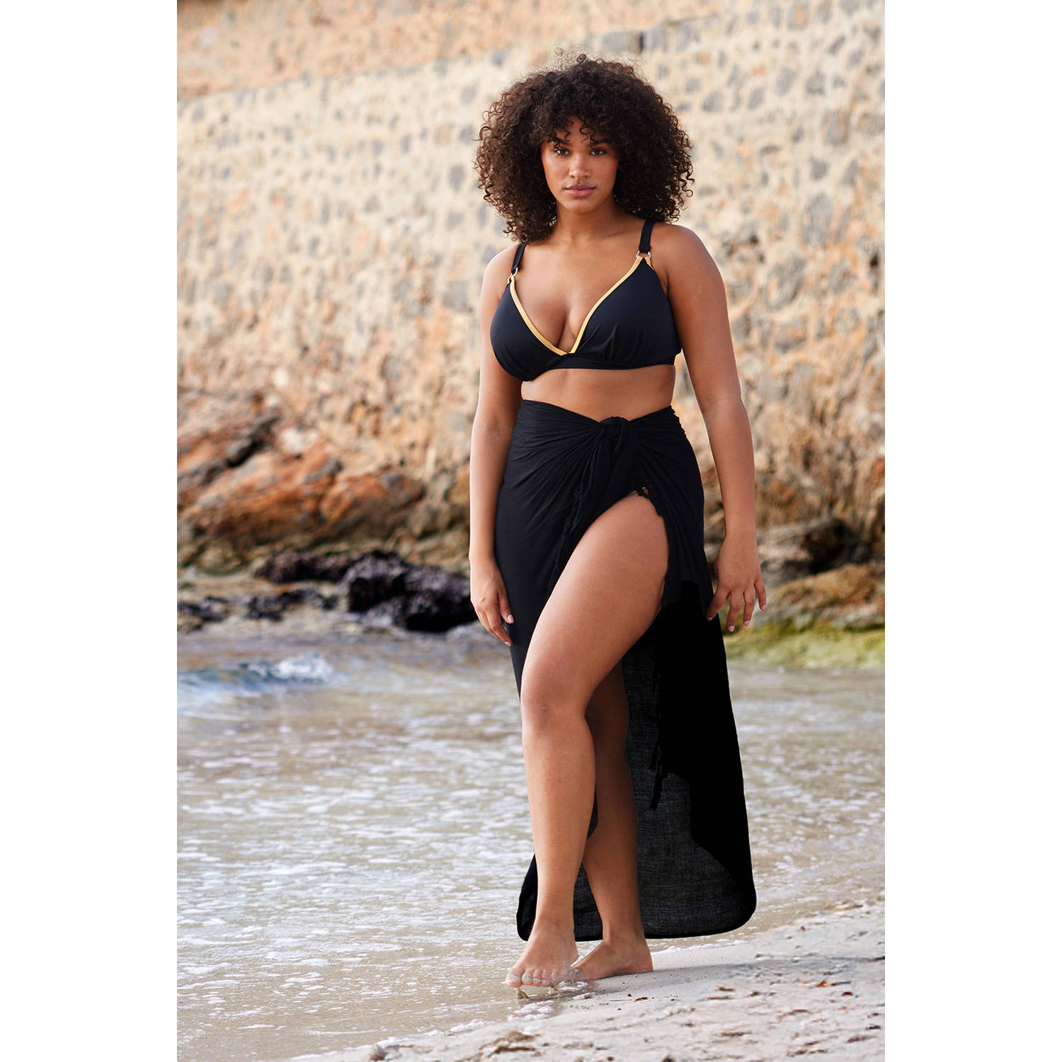 BEACHWAVE pareo zwart
