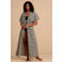 BEACHWAVE crochet kaftan zwart/ecru