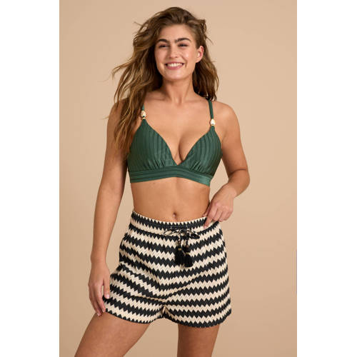 BEACHWAVE crochet strandshort zwart/ecru afbeelding