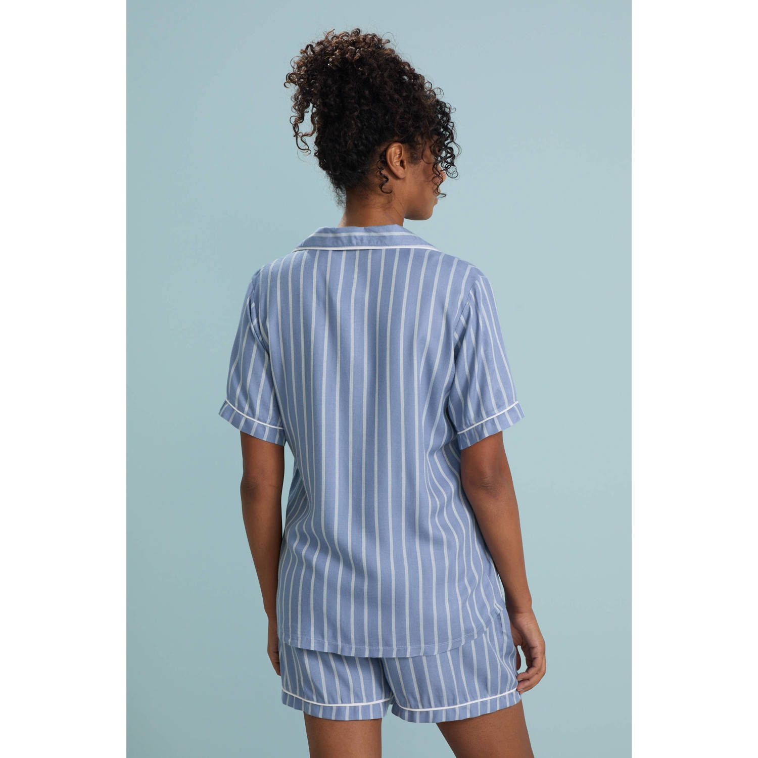 Dreamcovers shortama blauw ecru