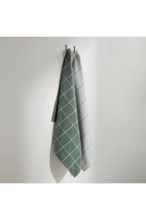 thee/keukendoek groen (2-in-1) (set van 2)