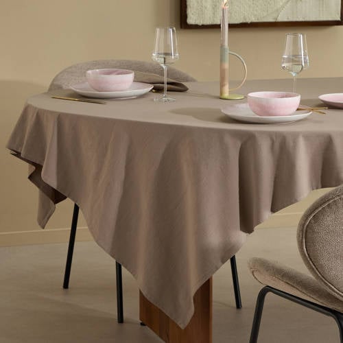 NOUS Living tafelkleed taupe (150x250 cm) afbeelding