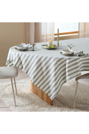 tafelkleed gestreept groen (150x250 cm)