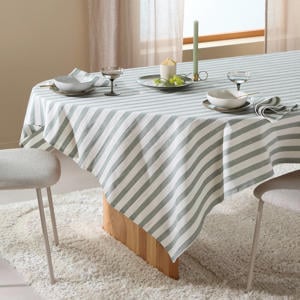 tafelkleed gestreept groen (150x250 cm)